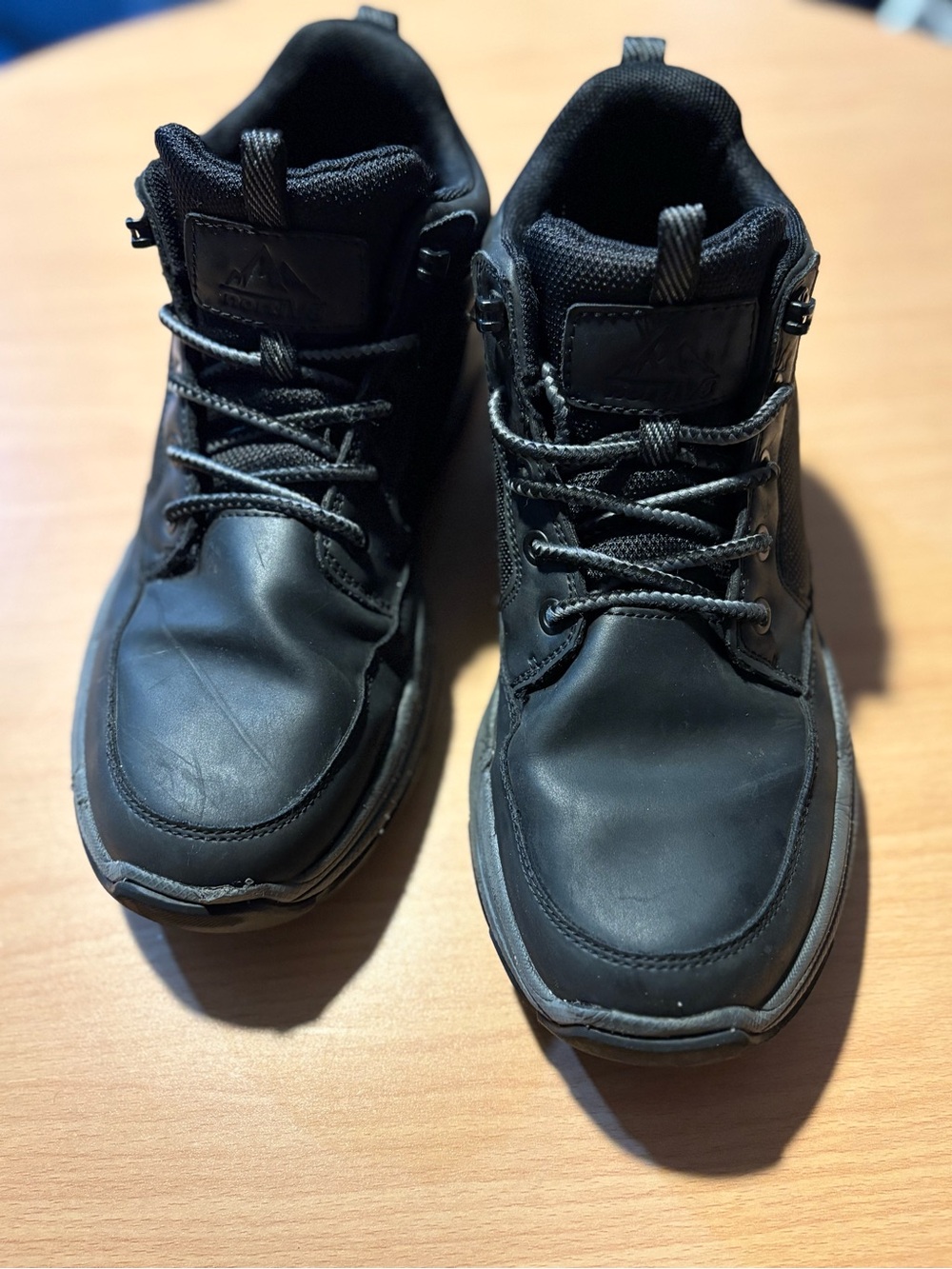 Nortiv 8 Men's Black Lace-Up Outdoor Work Boots